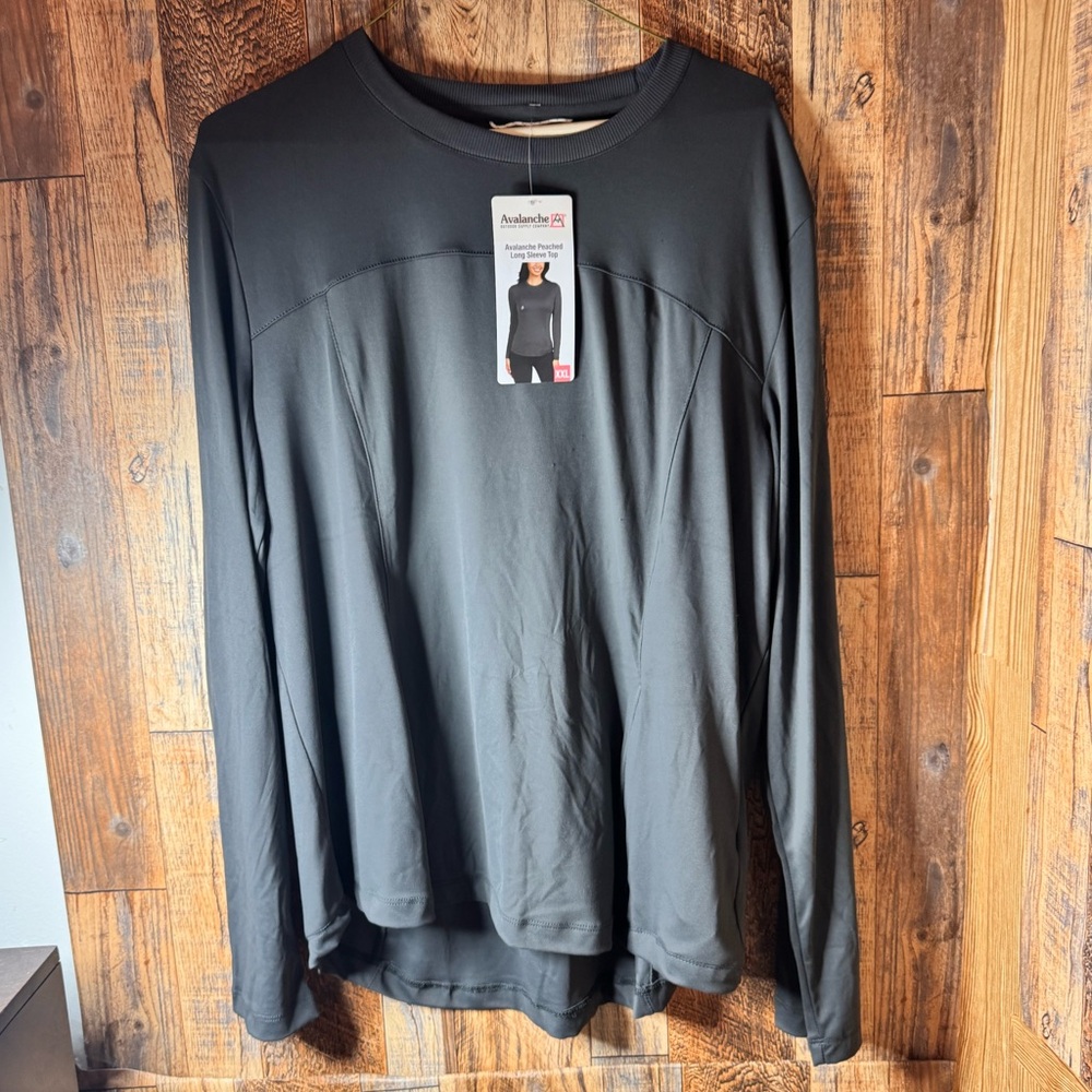 Avalanche Outdoor Long Sleeve Top XXL Graphite Soft Reflective Zipper Pockets‎